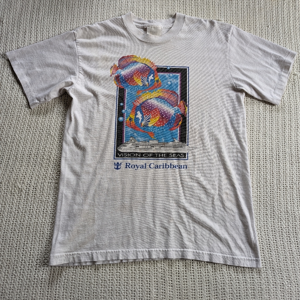 Vintage Single Stitch Royal Caribbean Cruise Ship Fish Aquatic T-shirt 90’s